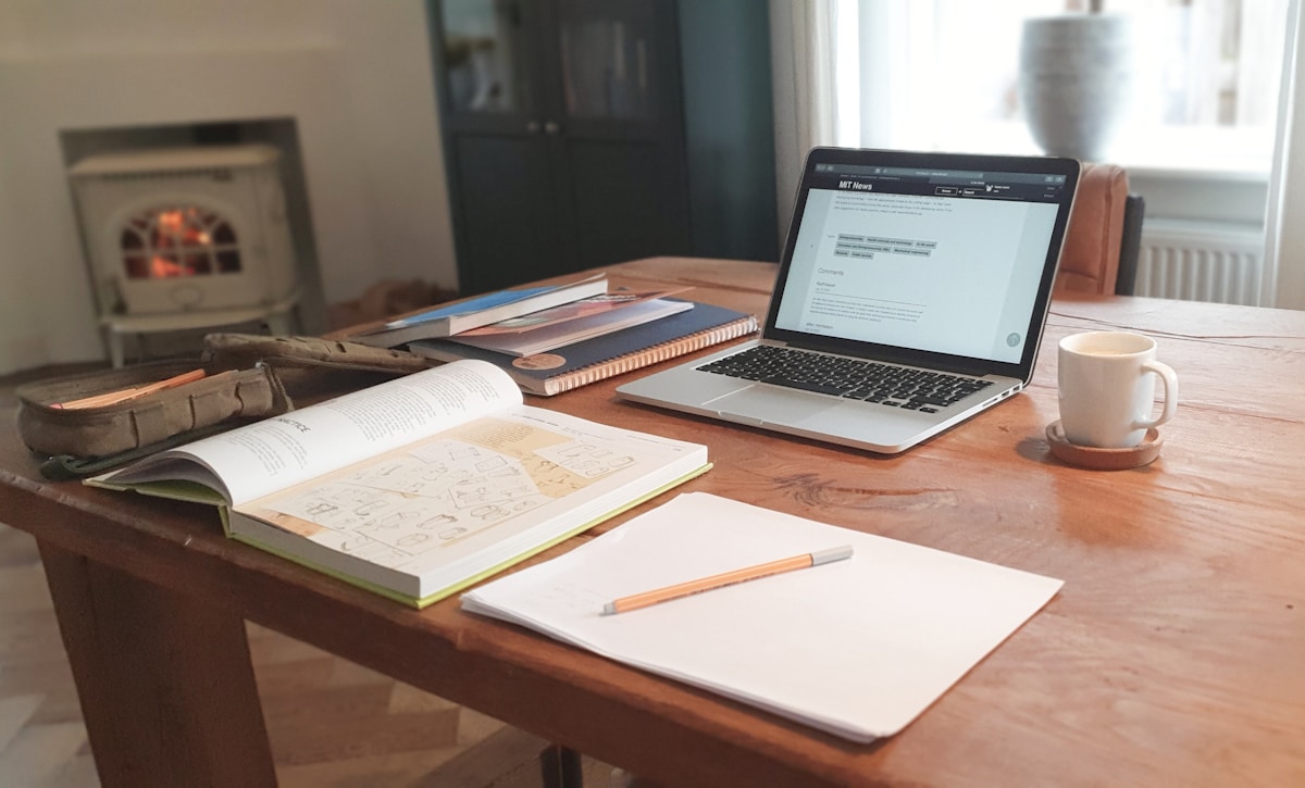 Freelancer using accounting software on a laptop